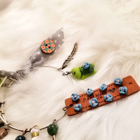 TEESAN MAKE A STATEMENT Japanese Silver Color Metal Bangle/Bracelet - Picture 3 of 6